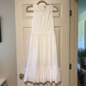 J Crew White Eyelet Dress